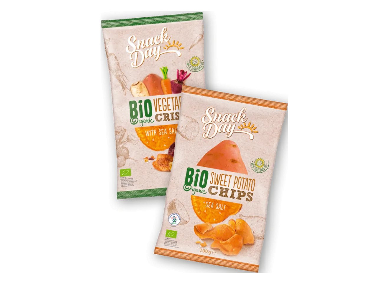 Chips di verdure Bio o Chips di patate dolci Bio