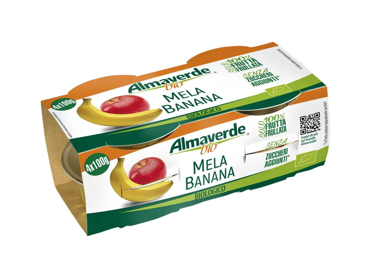 Purea di mela e banana Bio