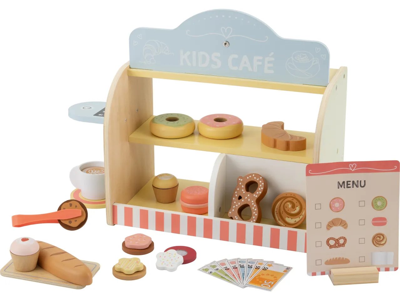 Set tavolo grill 2 in 1 o set panificio e caffetteria in legno