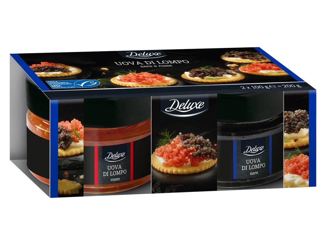 Uova di lompo nero/rosso