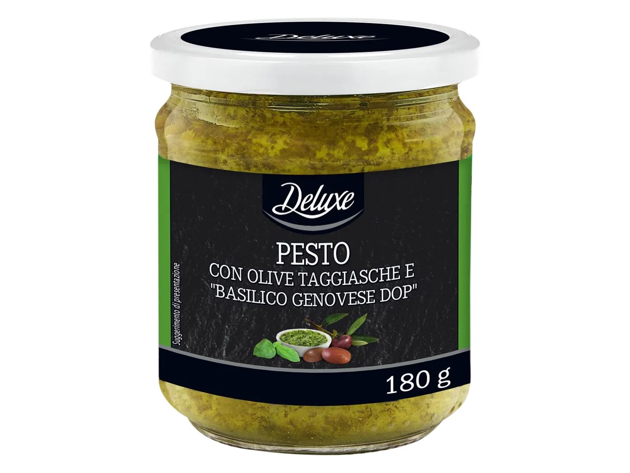 Pesto con olive taggiasche e "Basilico Genovese DOP"