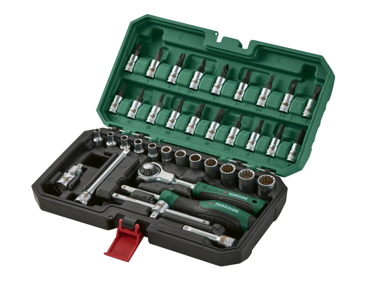 Set chiavi a bussola con cricchetto, 37 o 39 pezzi