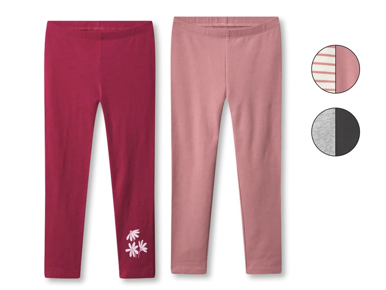 Leggings termici da bambina, 2 pezzi