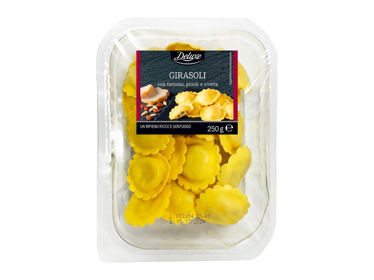 Girasoli con faraona, pinoli e uvetta