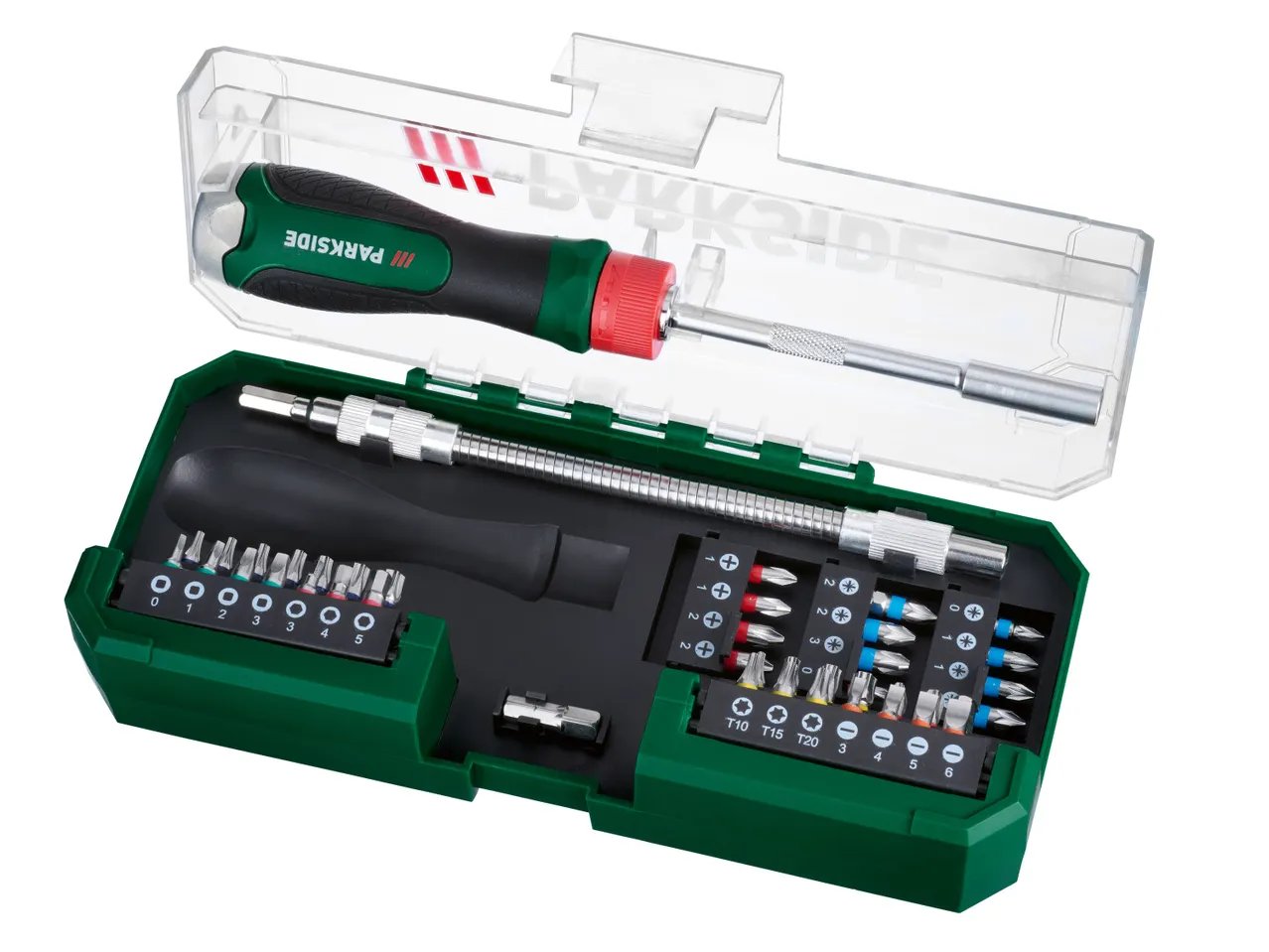 Set punte per cacciavite a cricchetto, 43 pezzi