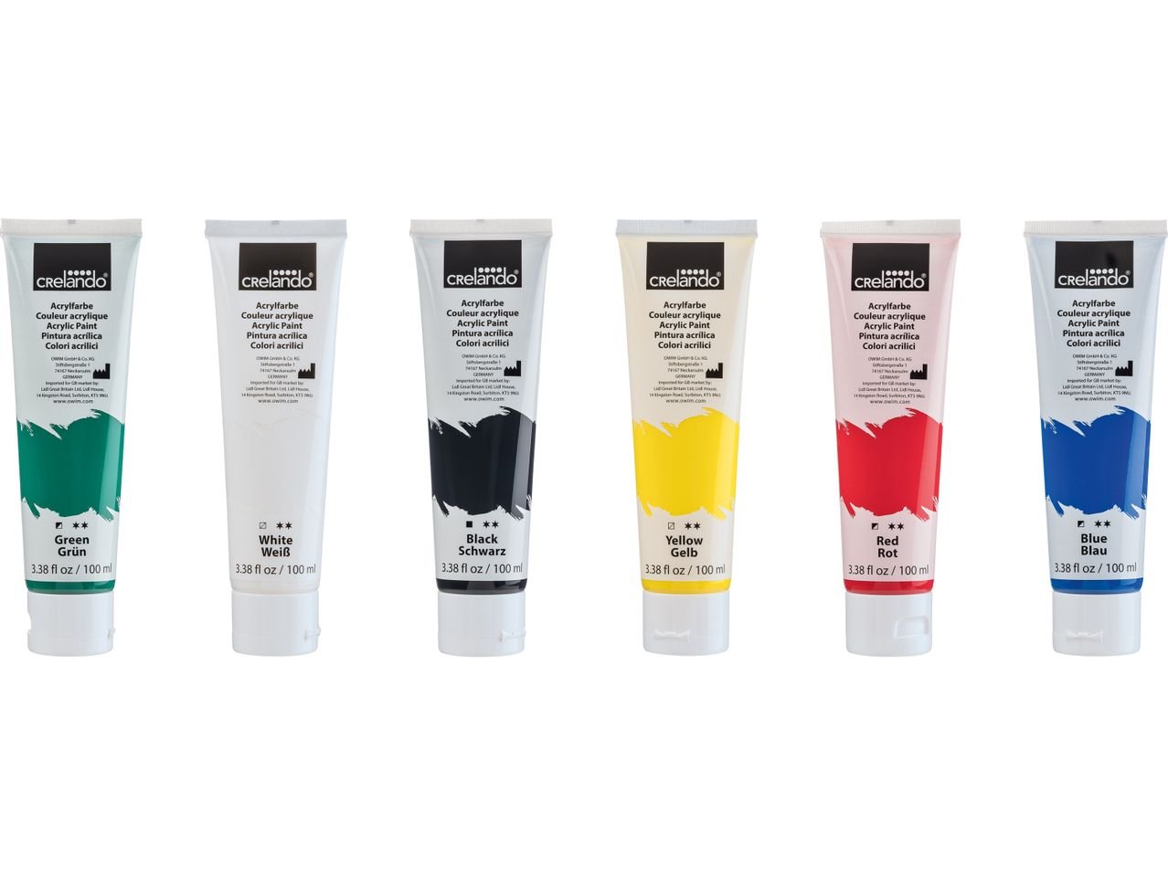 Colori acrilici, 5 o 6 pezzi