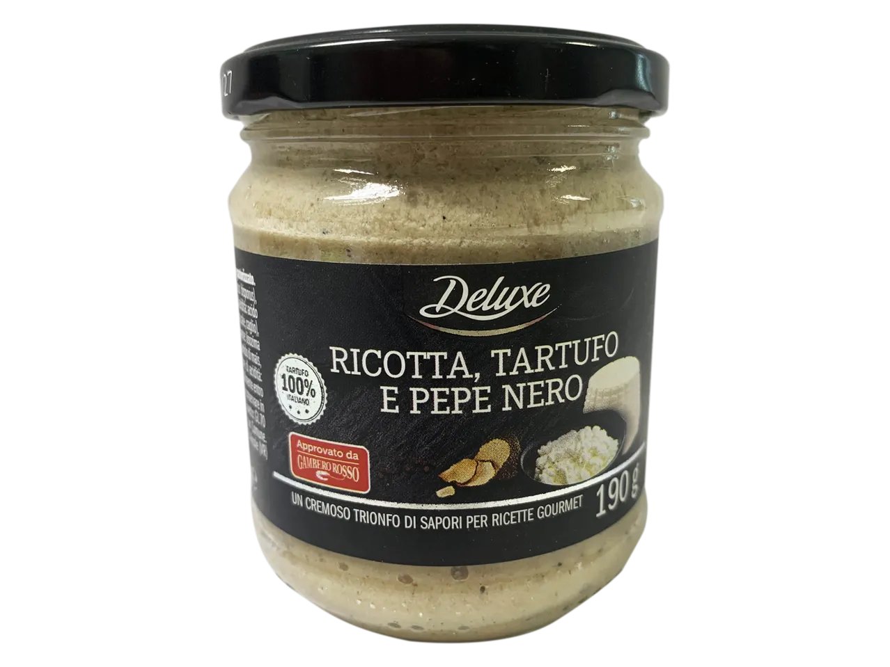 Salsa ricotta, tartufo e pepe nero