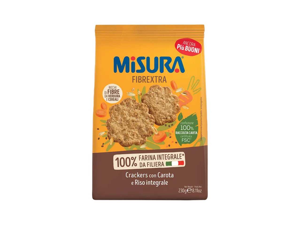 Fibrextra Panetti Riso Integrale e Carota
