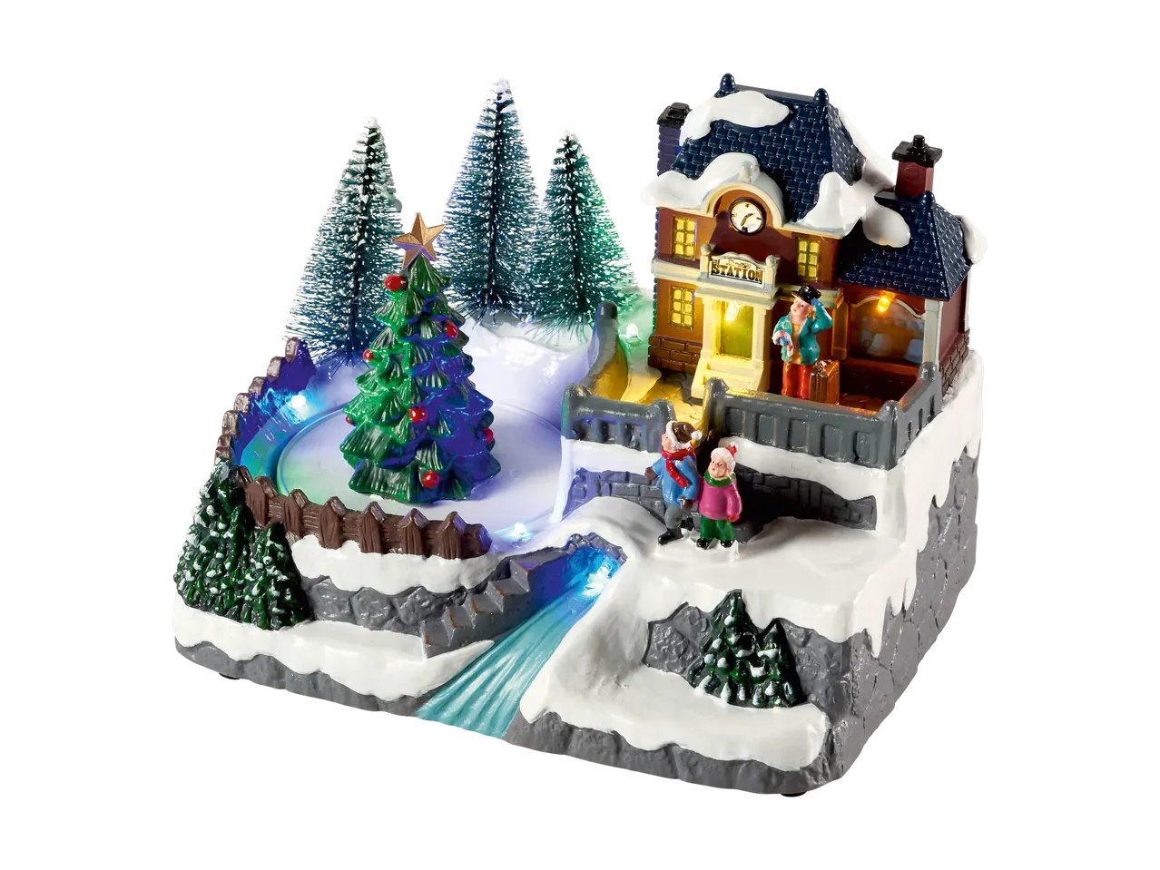 Paesaggio natalizio a LED