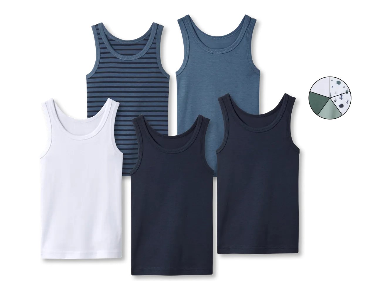 Canotta da bambino, 5 pezzi