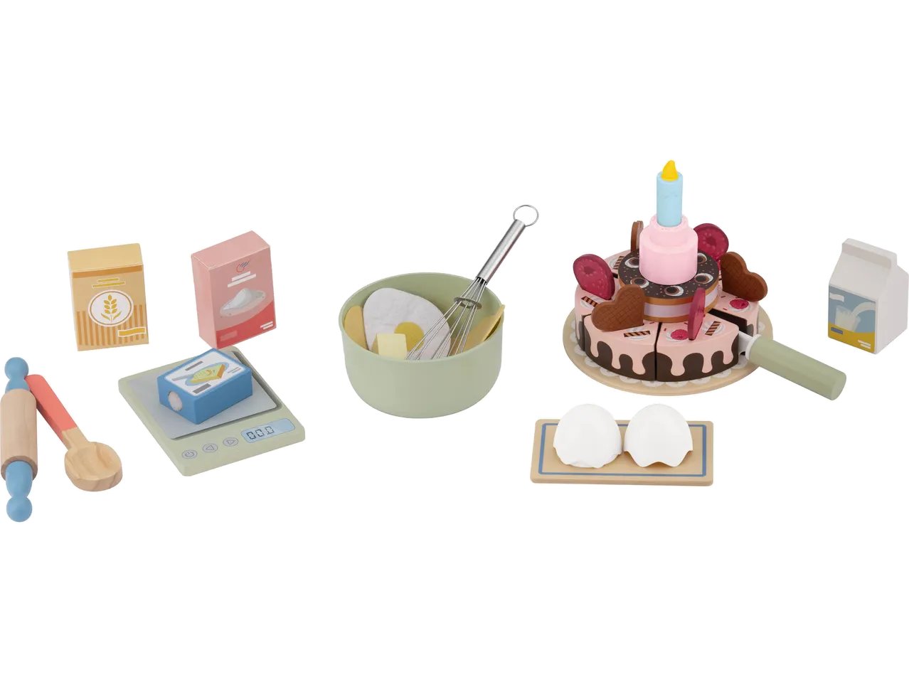 Set torta, insalatiera o hamburger in legno