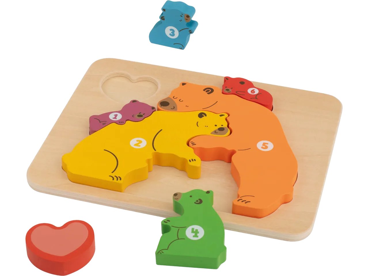 Puzzle in legno con numeri