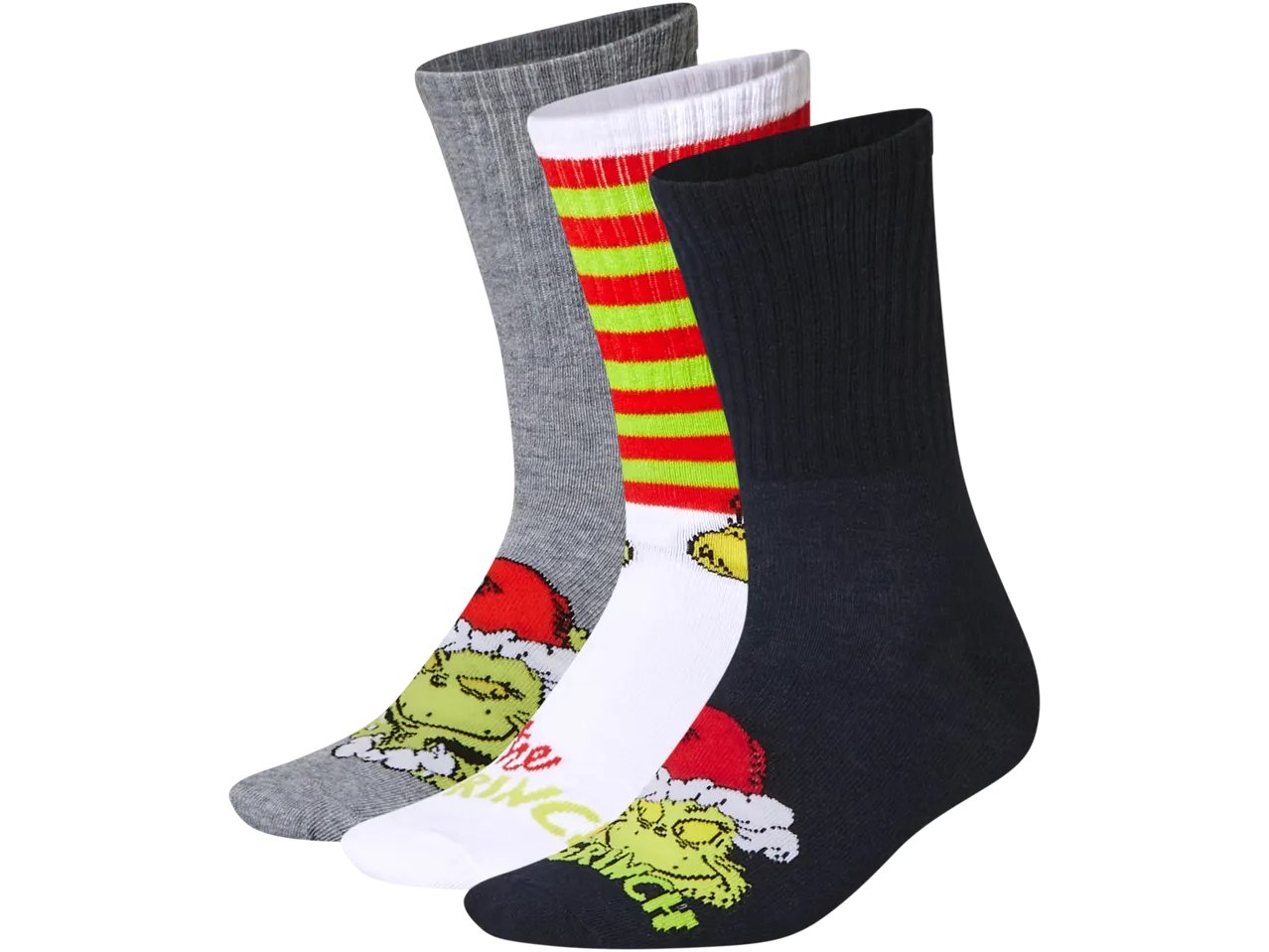Calze da uomo o da donna, 3 paia “Grinch”