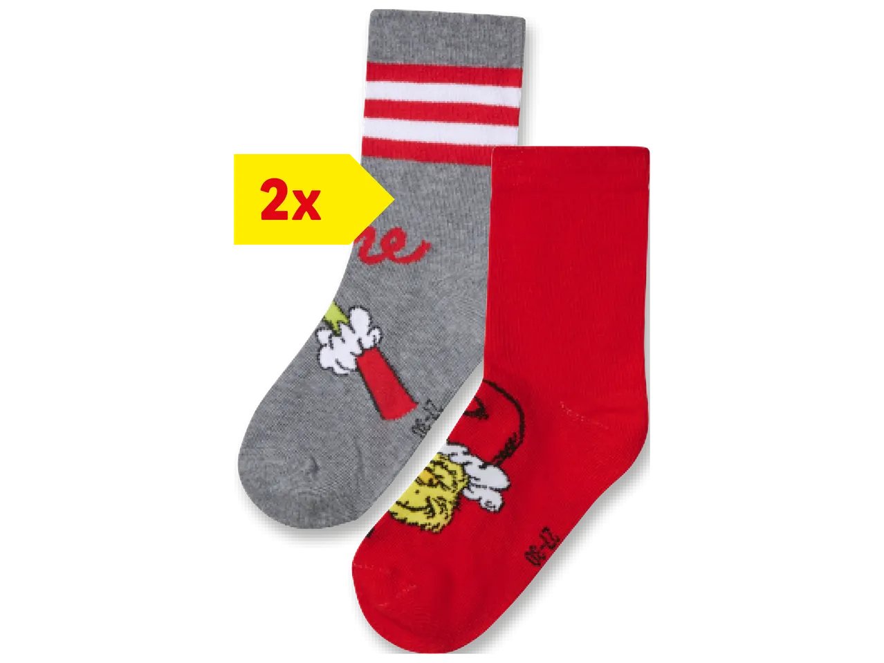 Calze da bambino, 2 paia “Grinch”