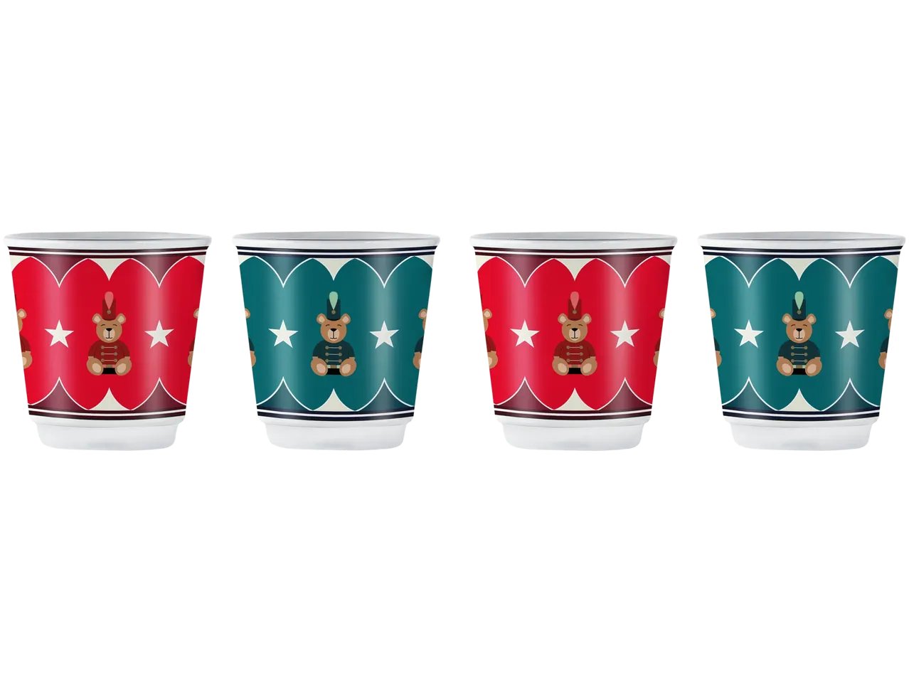 Set tazzine natalizie, 4 pezzi