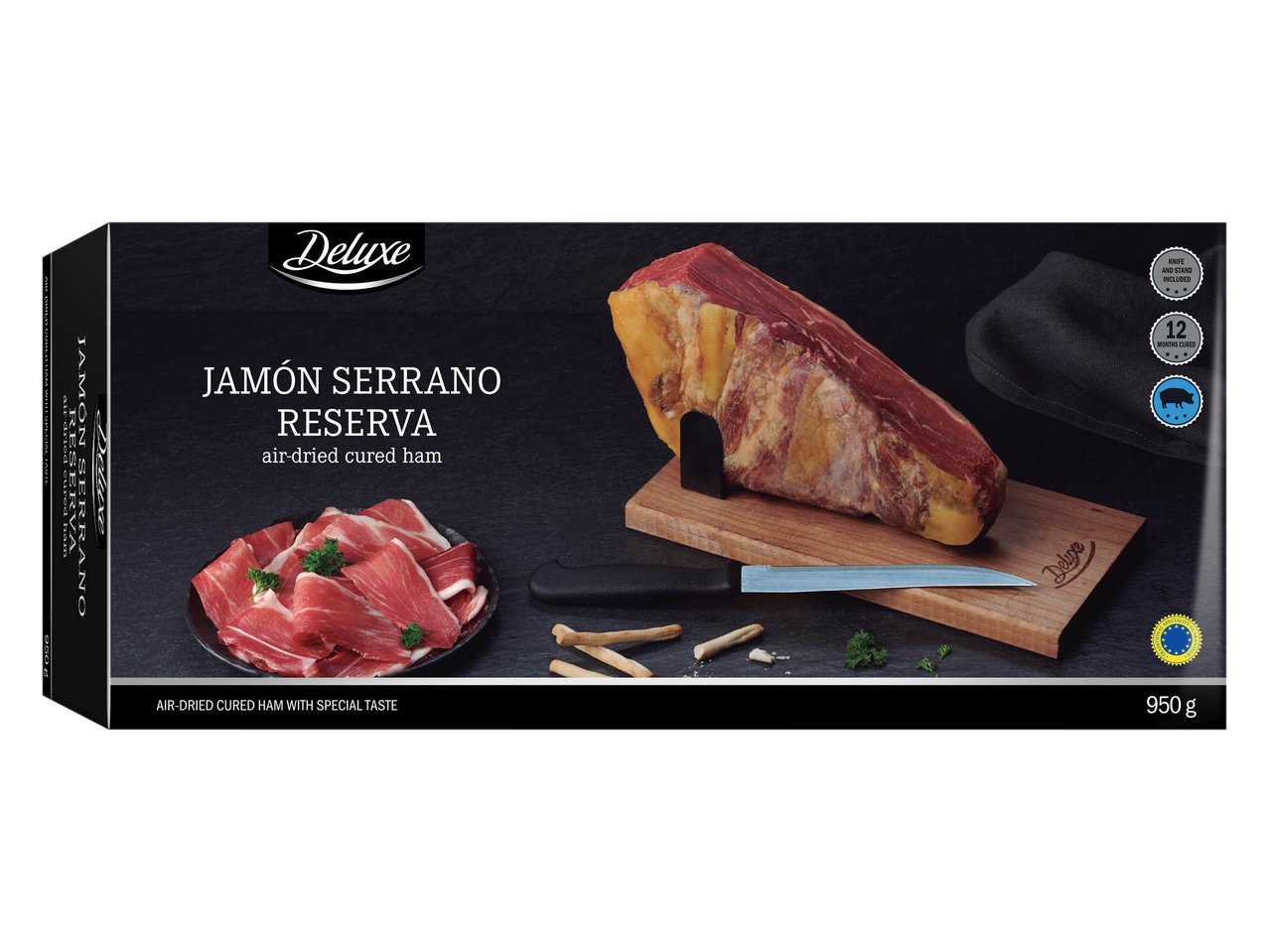 Trancio di Jamón Serrano STG Reserva con accessori