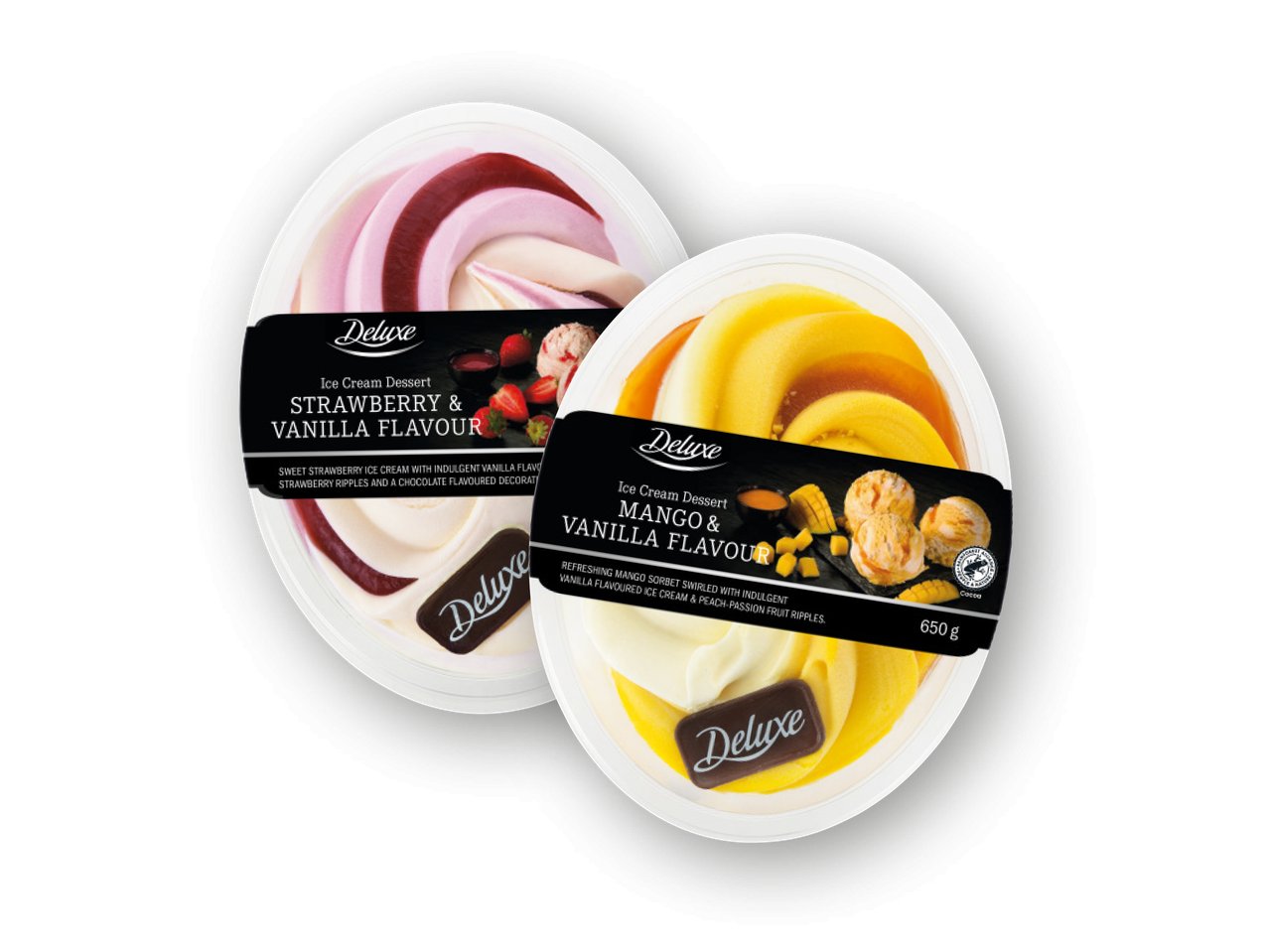 Gelato al gusto vaniglia variegato