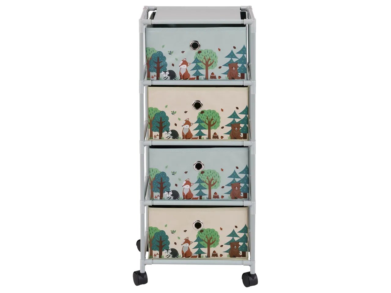 Scaffale con rotelle per bambini