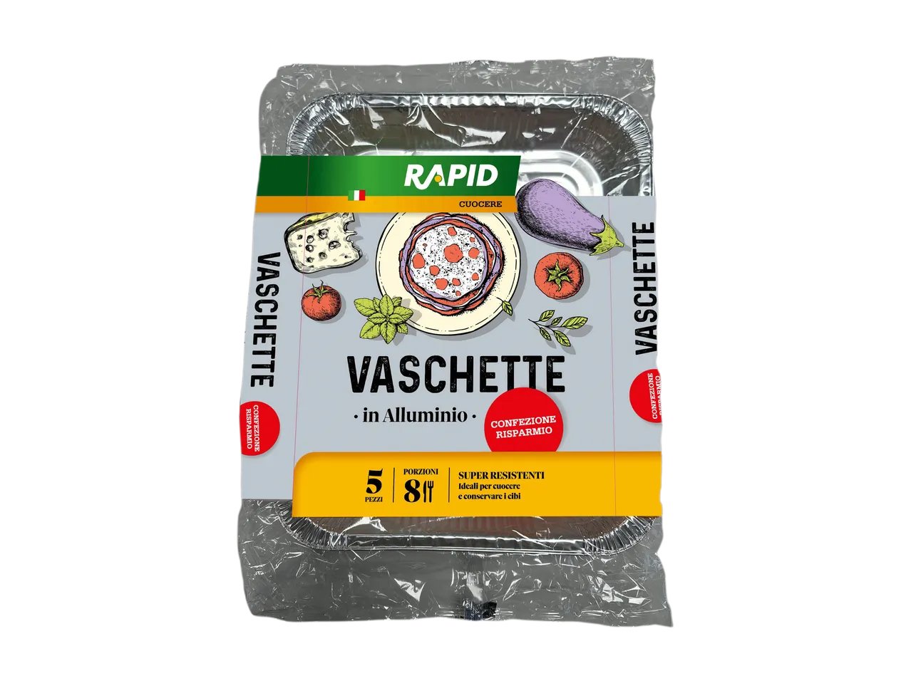 Vaschette 8 porzioni senza coperchio