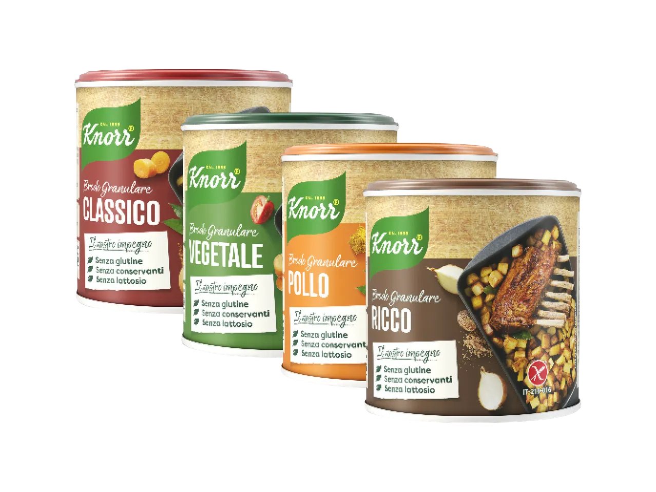 Dado granulare classico, vegetale, pollo o ricco