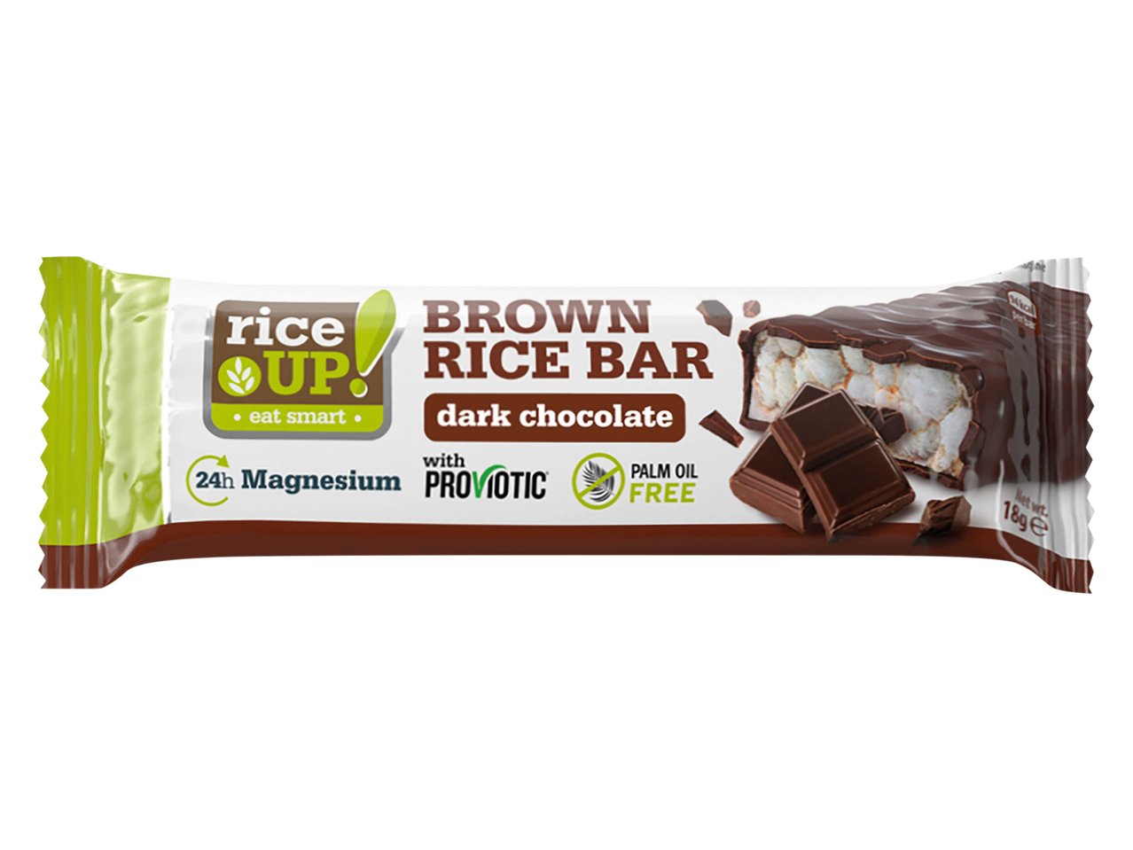 Barretta con riso soffiato al cioccolato fondente