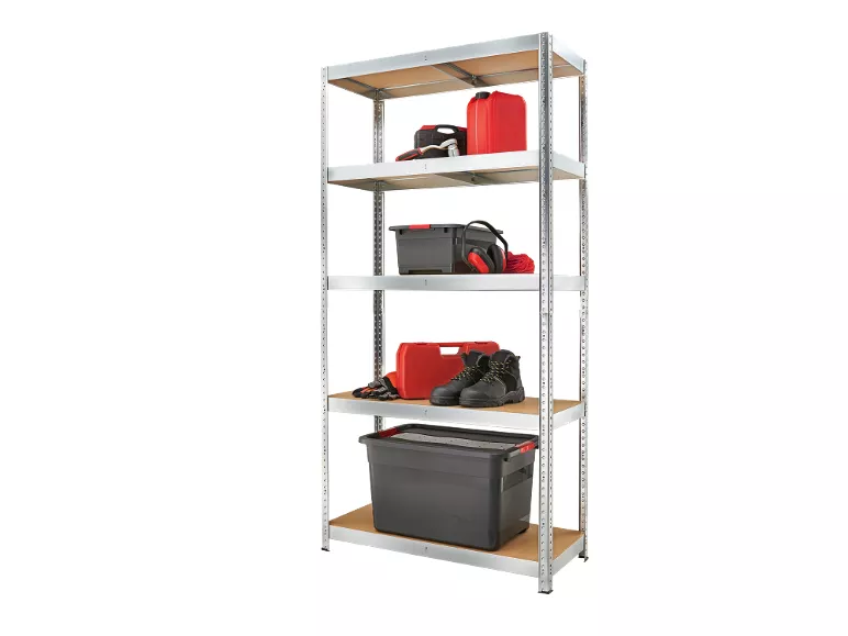 Scaffale in metallo con 5 ripiani, 180x90x40 cm