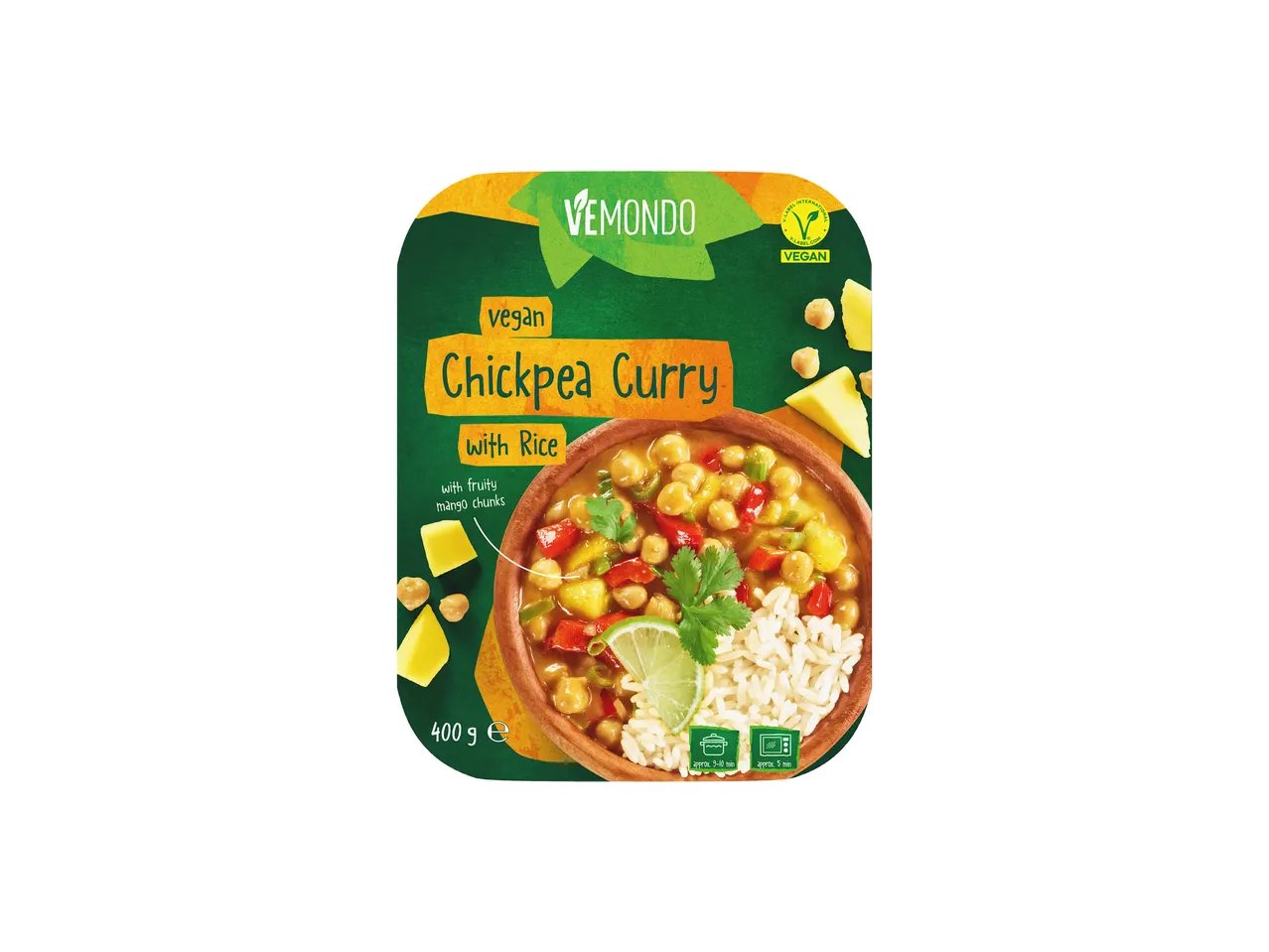 Specialità vegana a base di ceci e curry