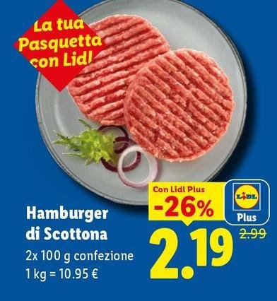 Hamburger Di Scottona
