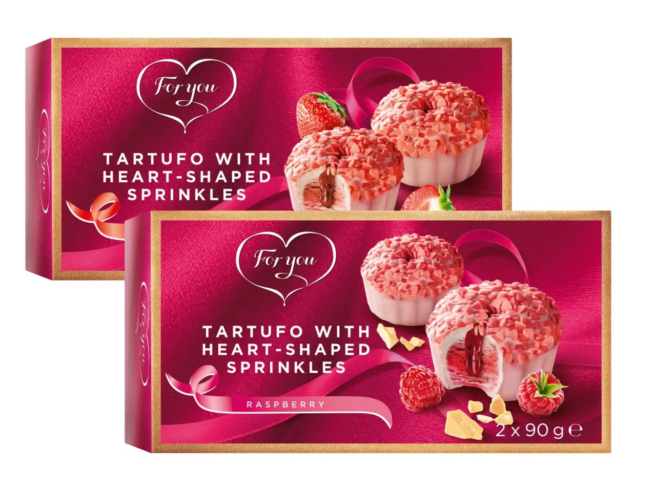 Tartufo gelato con decorazioni di zucchero