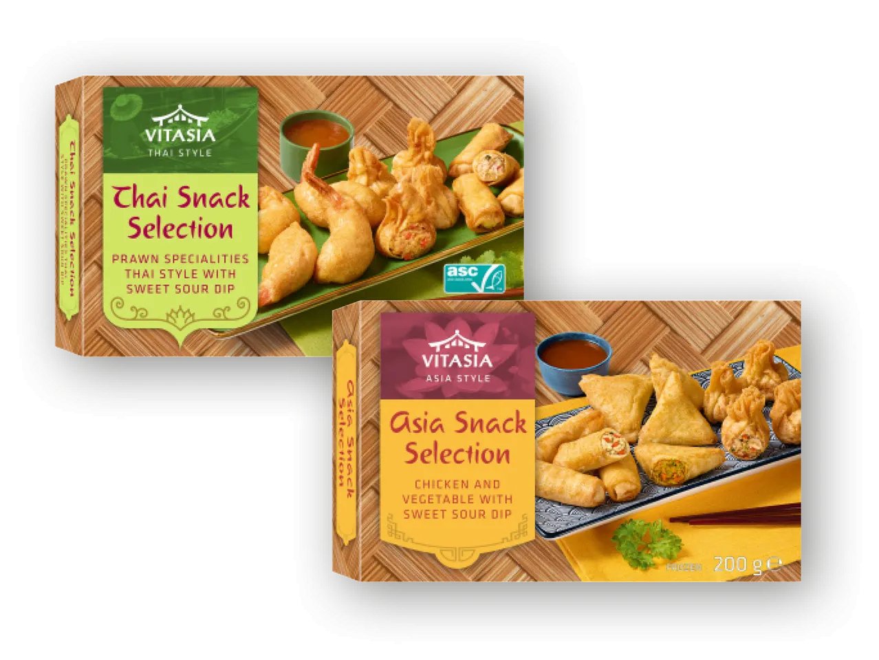 Selezione di antipasti asiatici con salsa dip