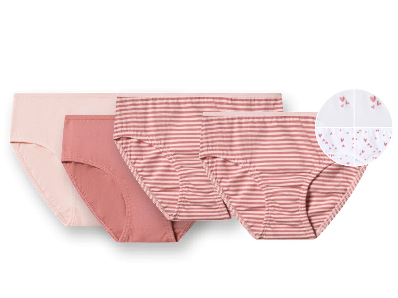 Slip o culottes da bambina, 4 pezzi