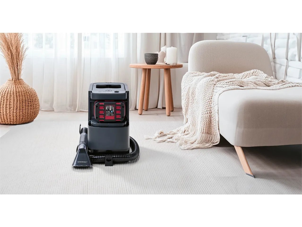 Pulitore per tappezzeria ricaricabile