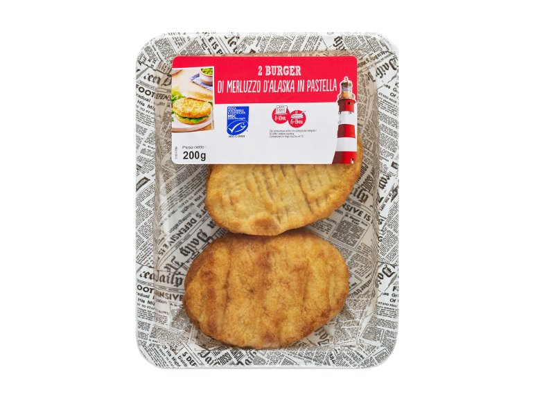 2 Burger di merluzzo d'Alaska