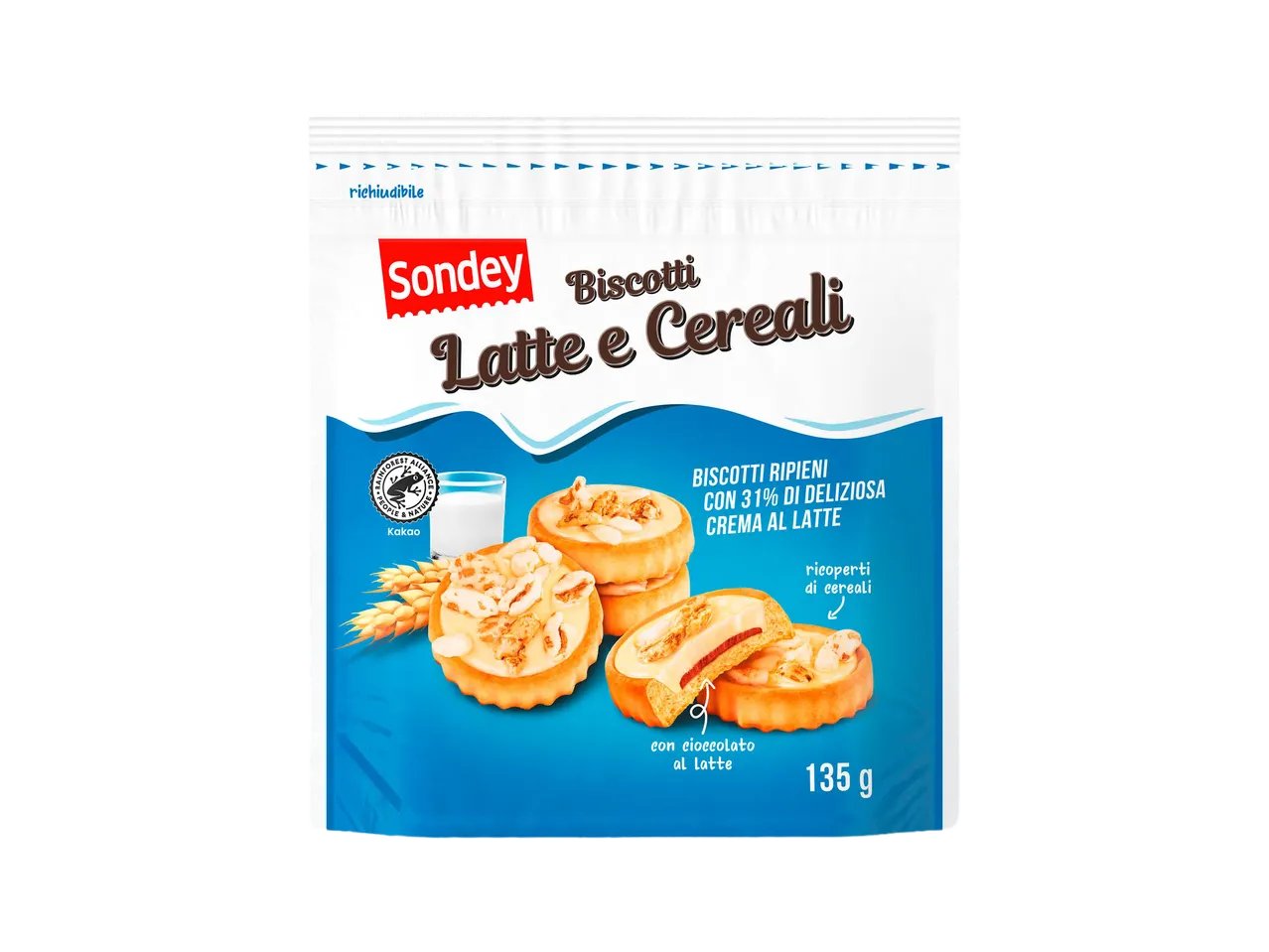 Biscotti ripieni al latte