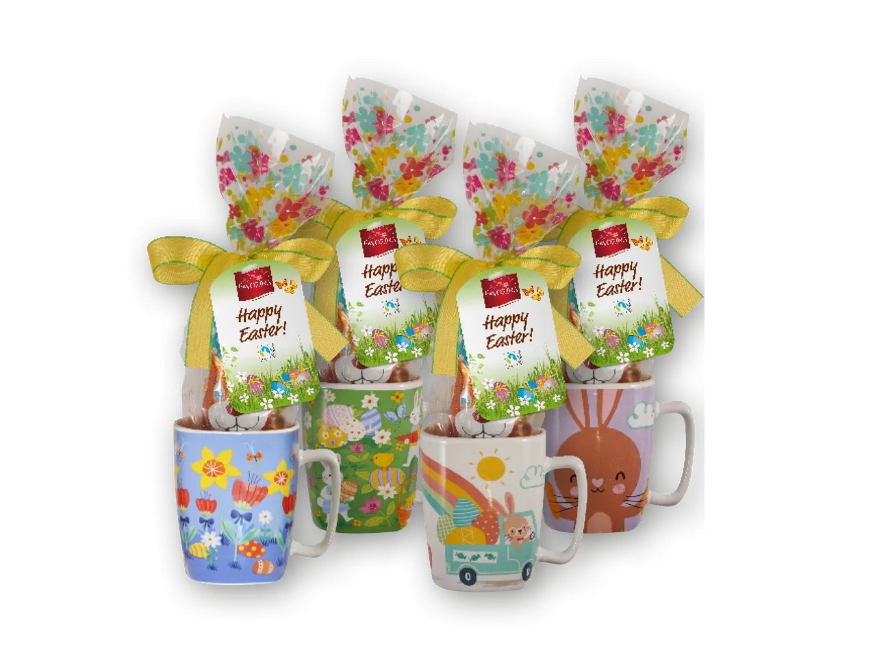 Tazza con cioccolata e caramelle