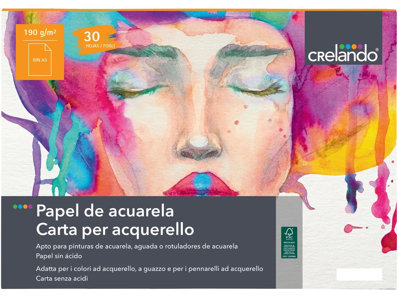 Blocco da disegno o carta per acquerello