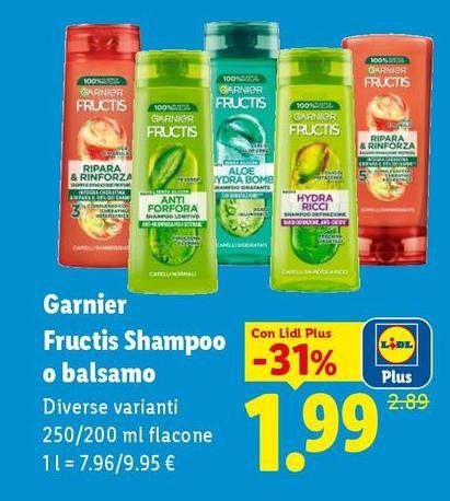 Garnier - Fructis Shampoo O Balsamo