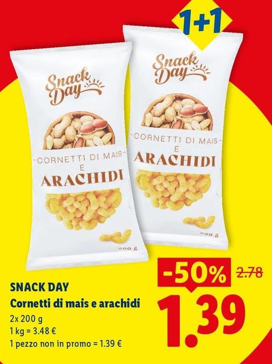 Snack Day - Cornetti Di Mais E Arachidi