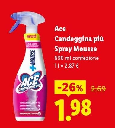 Ace - Candeggina Più Spray Mousse