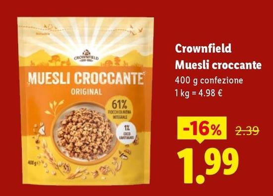 Crownfield - Muesli Croccante
