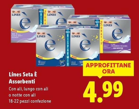 Lines Seta È - Assorbenti