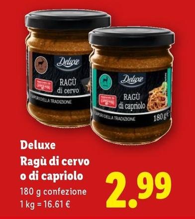Deluxe - Ragù Di Cervo O Di Capriolo