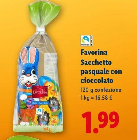 Favorina - Sacchetto Pasquale Con Cioccolato