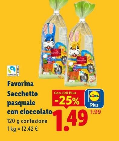 Favorina - Sacchetto Pasquale Con Cioccolato