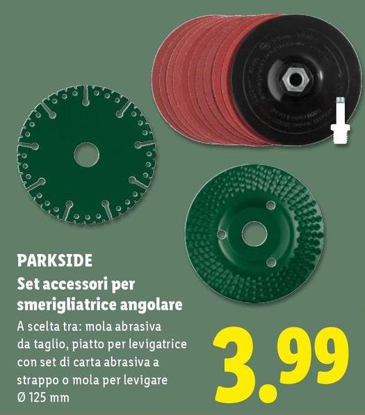 Parkside - Set Accessori Per Smerigliatrice Angolare
