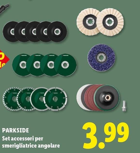 Parkside - Set Accessori Per Smerigliatrice Angolare