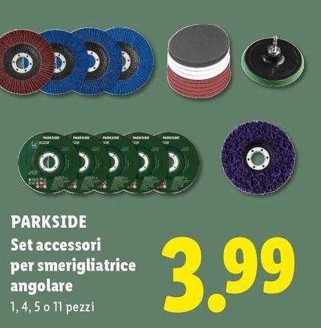 Parkside - Set Accessori Per Smerigliatrice Angolare