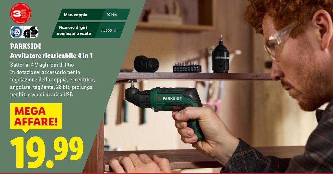 Parkside - Avvitaore I Ricaricabile 4 In 1