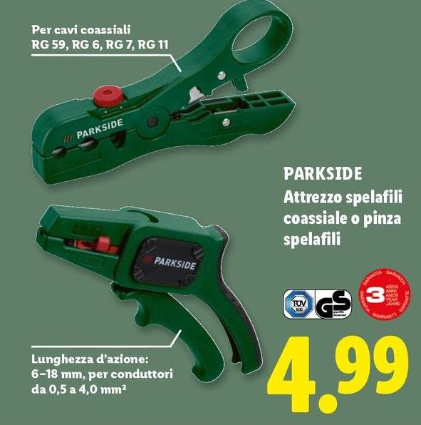 Parkside - Attrezzo Spelafili Coassiale O Pinza Spelafili