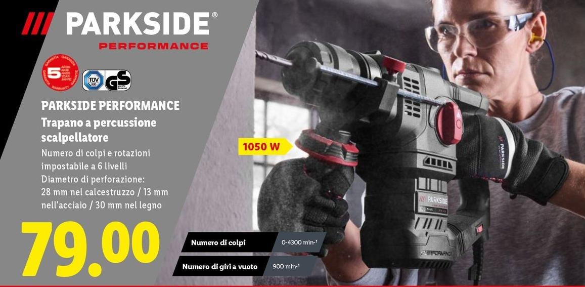 Parkside Performance - Trapano A Percussione Scalpellatore